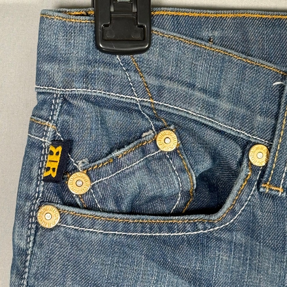 Rock & Republic Womens Low Rise Bootcut Jeans Blue Size 28 KDSGROWJ01 Gold‎ Logo - Picture 5 of 13